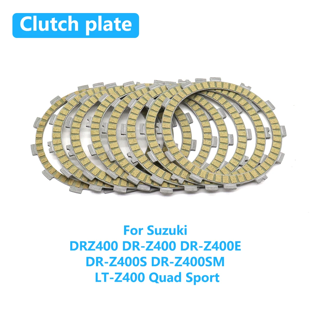 For Suzuki DRZ400 DR-Z400 DR-Z400E DR-Z400S DR-Z400SM LT-Z400 Quad Sport Motorcycle Clutch Friction Disc Plate Kit