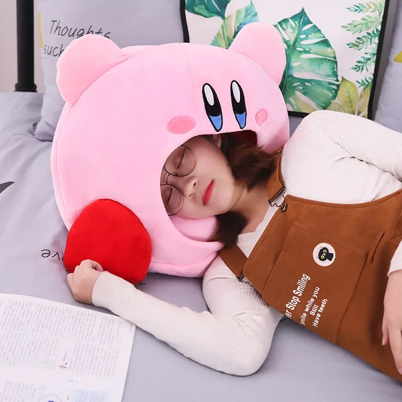

Hot Anime Games Kirby Peripheral Plush Doll Funny Nap Pillow Soft Pet Cat Nest Kawaii Stuffed Toy Pet Bed DecoraGift For Kids
