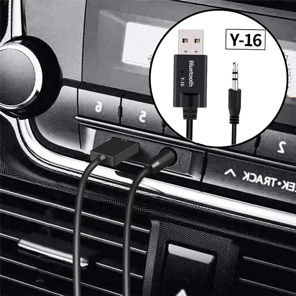 Автомобильный комплект аудиоприемника Bluetooth 5,0, разъем 3,5 мм, AUX, стерео музыка, USB-ключ, беспроводной Bluetooth-аудиоадаптер для автомобильного динамика