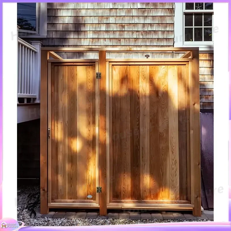 Custom Frameless Glass Shower Enclosure Hinged Door Rectangular Bathroom Cabin Waterproof Pool Garden Outdoor Fencing