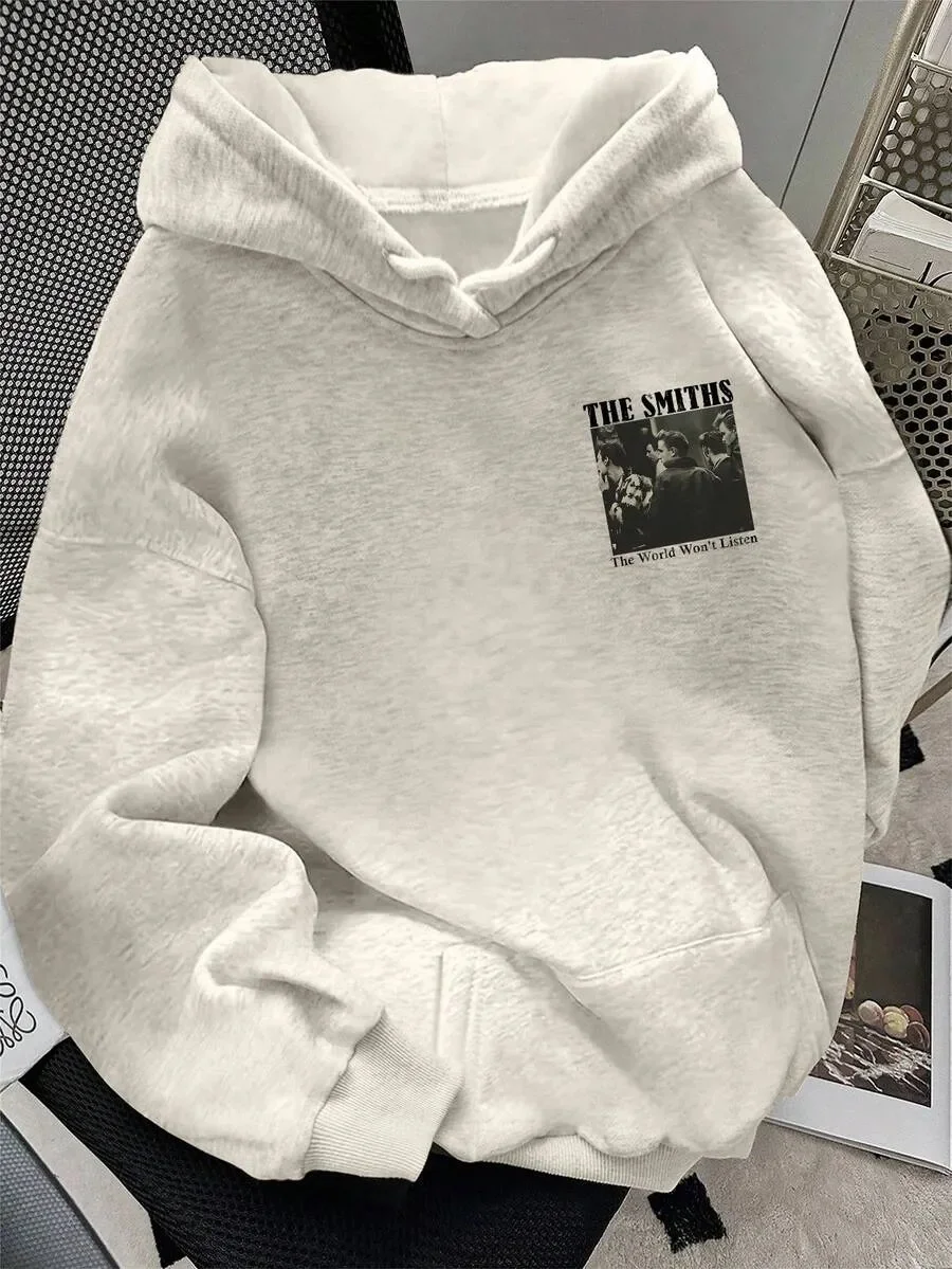 

Pure Cotton Hoodie Emblazoned with Eye - Catching The Sths Band Artwork - Blending Comfort with Musical Aesthetic