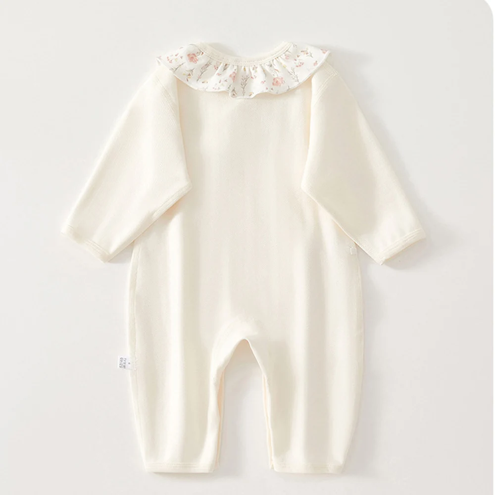 Newborn Girls Clothes Cotton Spring Autumn Baby Rompers Long Sleeve First Birthday Infant Clothes 0-6 Months Jumpsuit