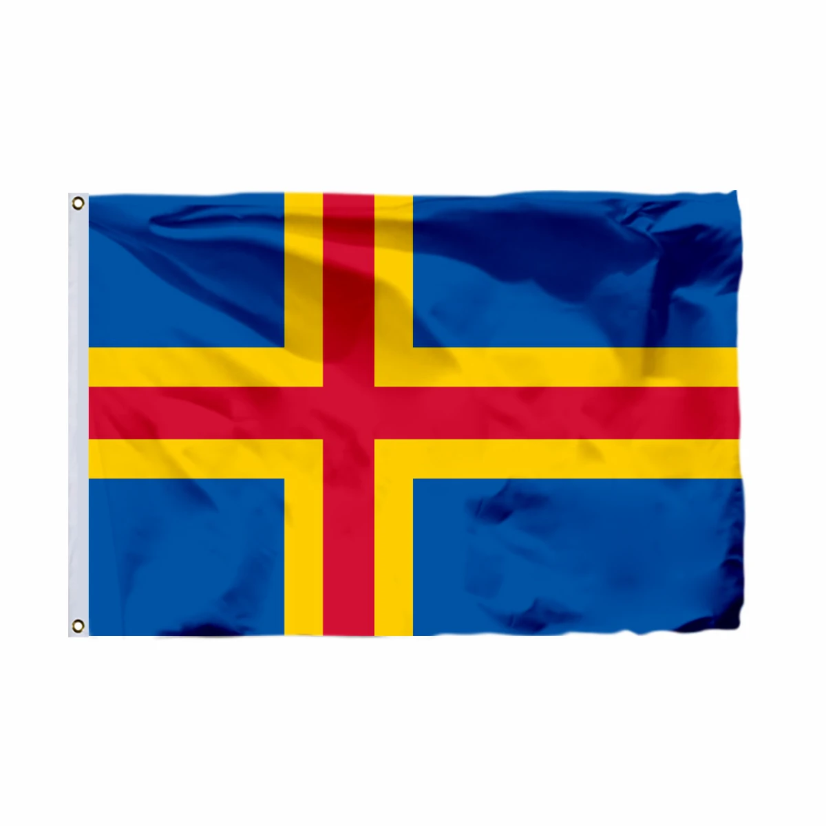 Finland Aland Islands Flag 90X150CM 3X5FT Polyester Double Stitched High Quality Banner Free Shipping