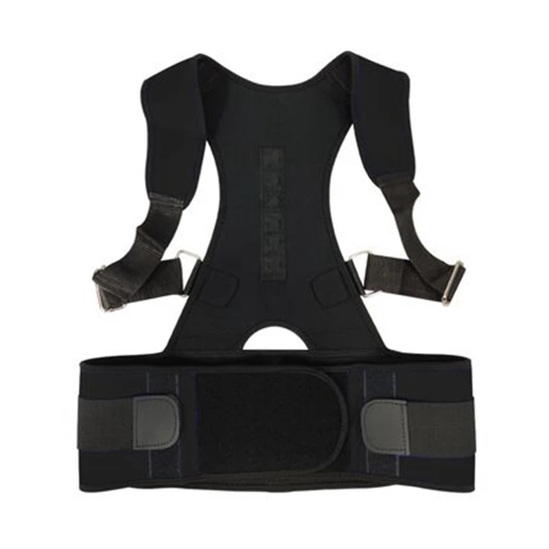 Posture Corrector Magnetic Therapy Clavicle Back Straightener Shoulder Support Brace Lumbar Belt Correction Adjustable Men Women