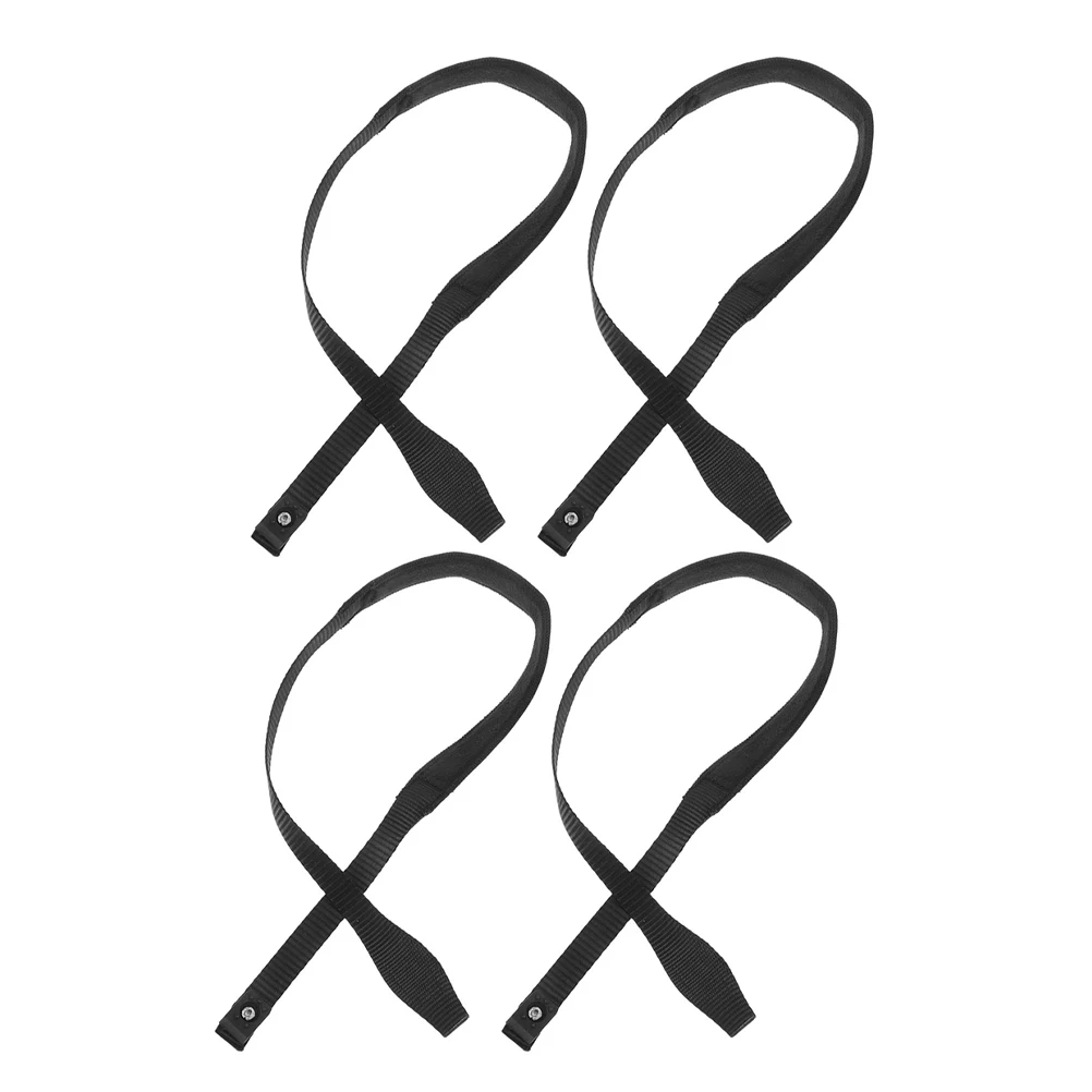 

4pcs Black Walking Stick Wrist Straps Anti Lost Elastic Loop Straps For Outdoor Hiking Adjustable Replacement Cane Accessories