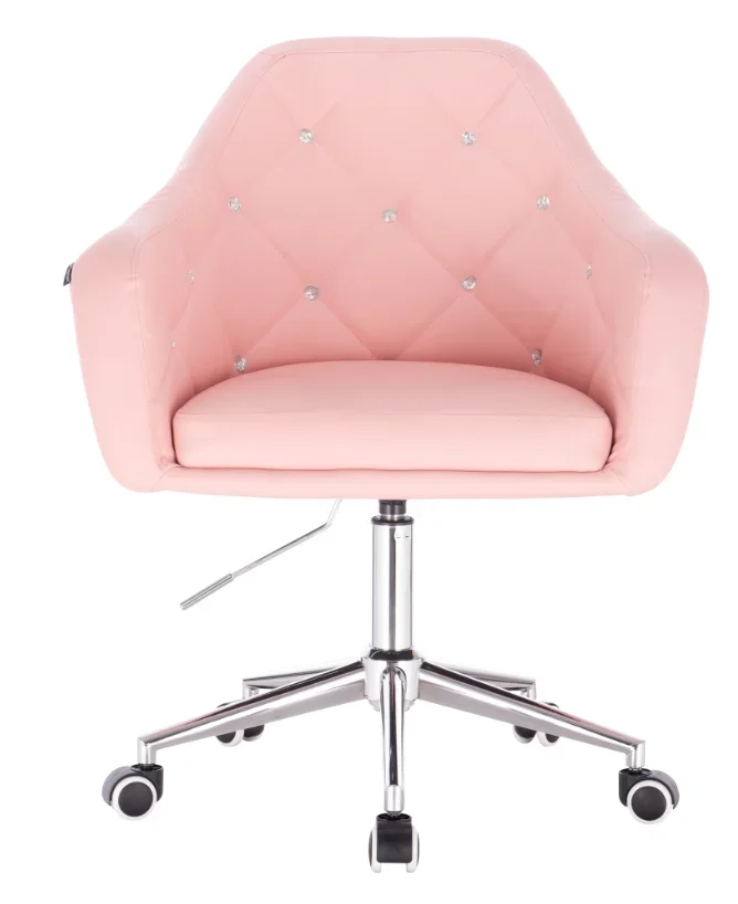 

For Fabrik preis Nordic Style Soft Swivel Home Rosa Leder Freizeit Drehbarer Bürostuhl mit Rädern