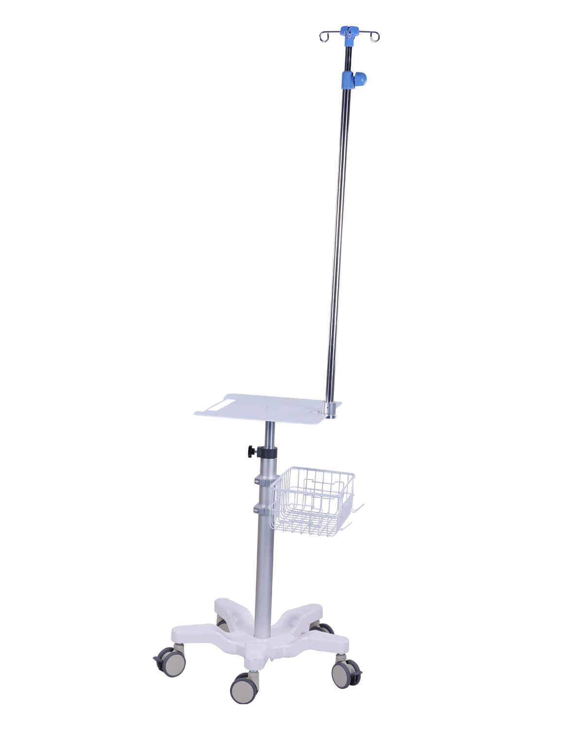 Customizable Hospital instrument Medical Trolley Cart in White Colour and Castor Wheels with Brakes