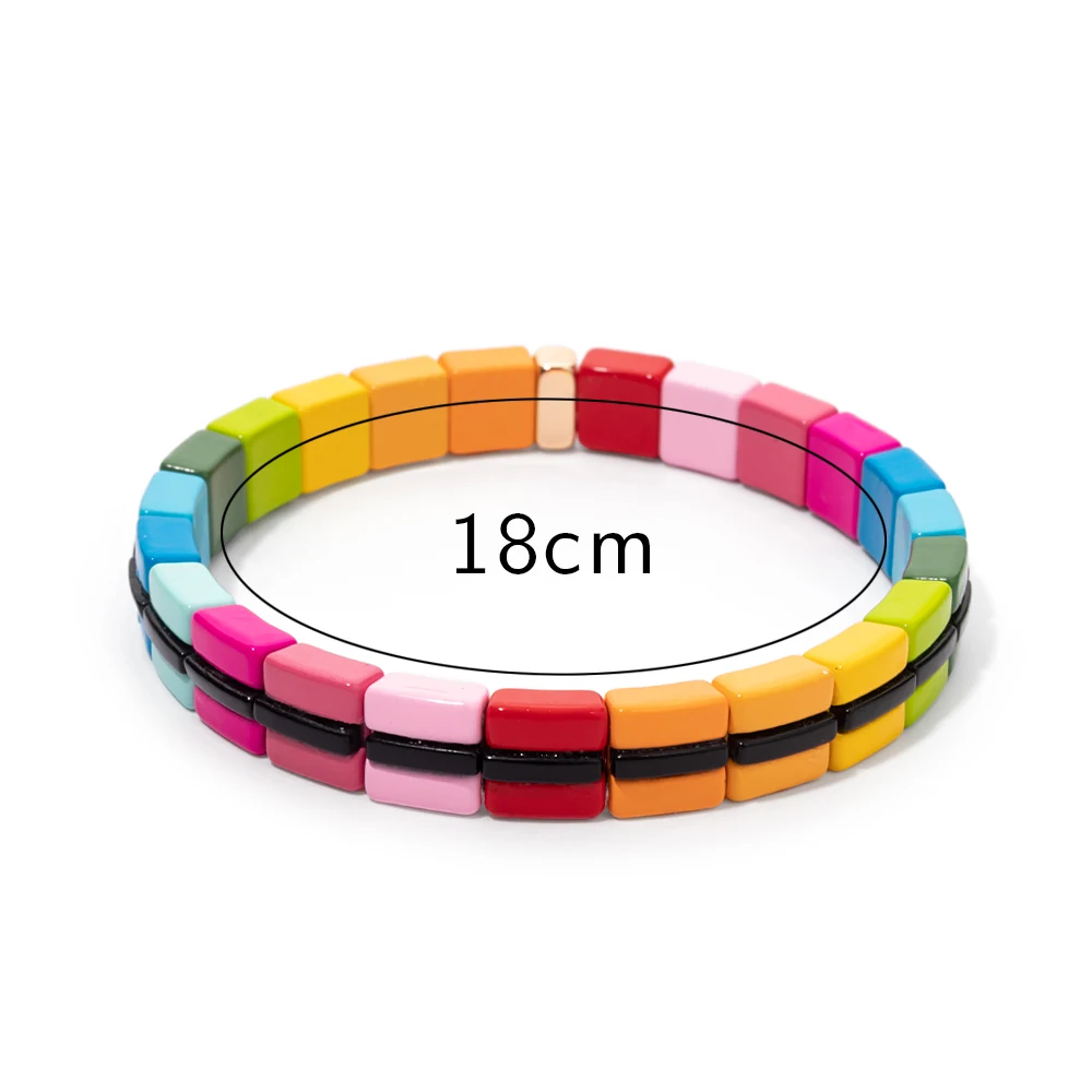 2023 set di braccialetti colorati di nuovo Design per le donne Boho Beads Elatic Bangle accessorio di perline fatte a mano