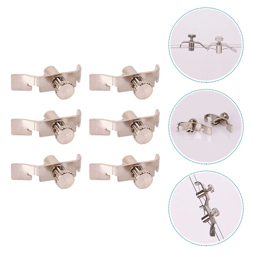 

6Pcs Erhu String Adjusters Stainless Steel Fine Tuners Durable Replacement Parts Professional Erhu Accessories Clear Sound