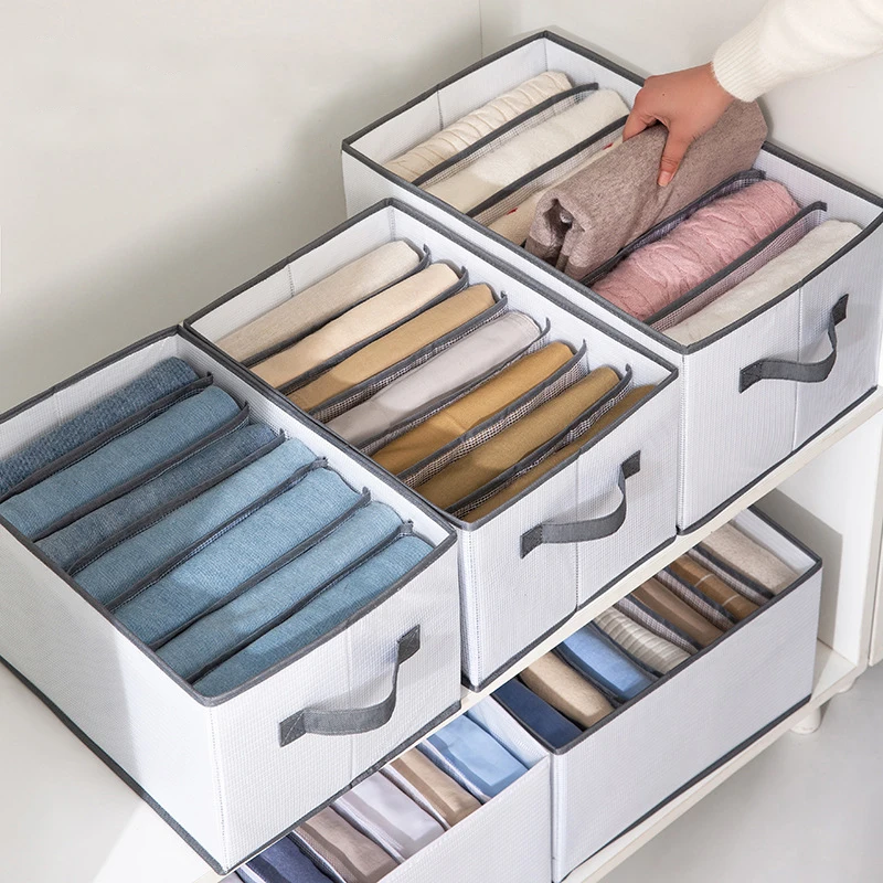 Foldable Drawer Organizers with Dividers PP Board Wardrobe Clothes Organizer for Shirt and Pants 12 Grids Storage Box