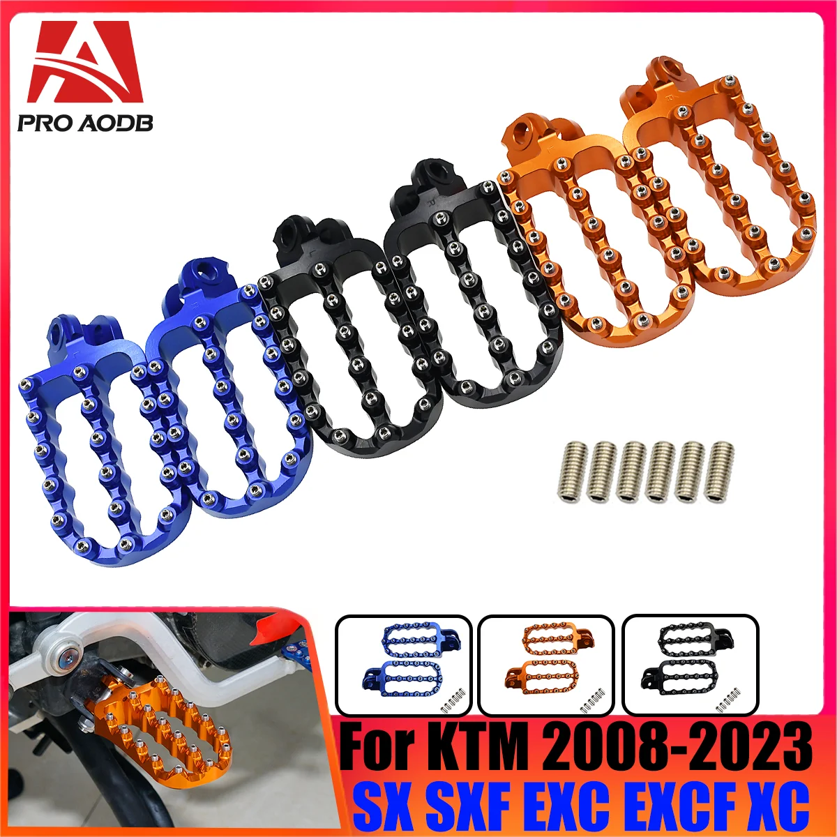 

Motorcycle Foot Rest Pegs Footrest Footpeg For Husqvarna 701 Enduro Supermoto NORDEN 901 For KTM 1090 1190 690 790 990 Adventure