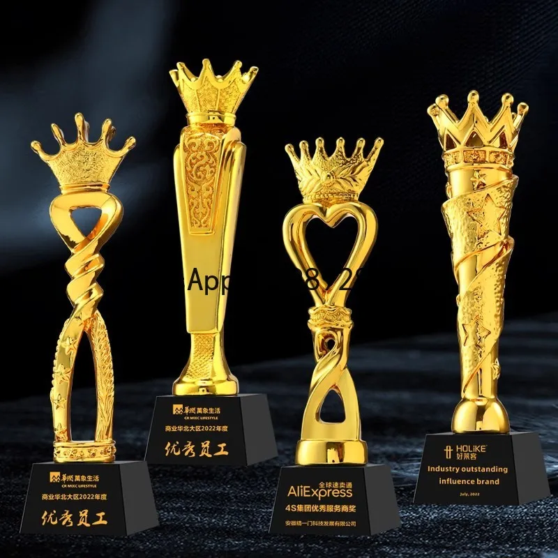 Trophée créatif en résine DSA, personnalisé en cristal, pour employé exceptionnel, compétition de basketball et de football, production honorifique.