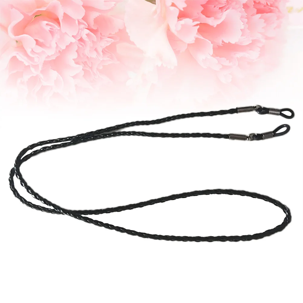 

Black Eyeglasses Holder Strap Braided Eyewear Cord Lanyard Necklace for Men Women Secure Anti Slip Glasses Retainer