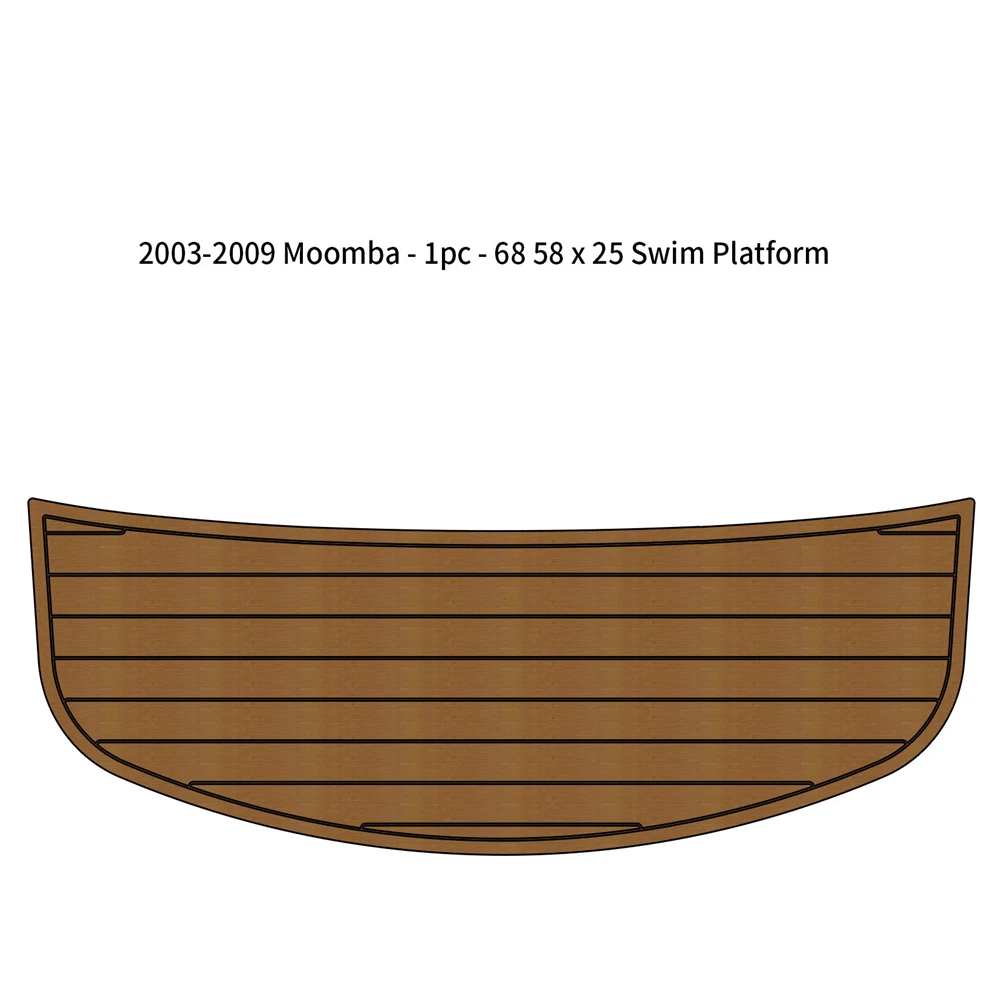 

Swim Platform Boat EVA Teak Deck Floor Pad For 2003-2009 Moomba-1pc-68 5/8 x 25 Inch