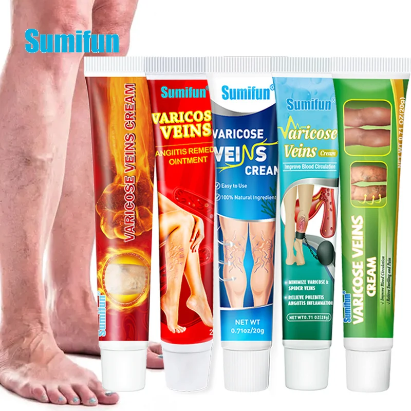 

5Types Sumifun Varicose Veins Ointmnet Vasculitis Phlebitis Spider Leg Cream Varicosity Angiitis Remove Herb Pain Relief Plaster