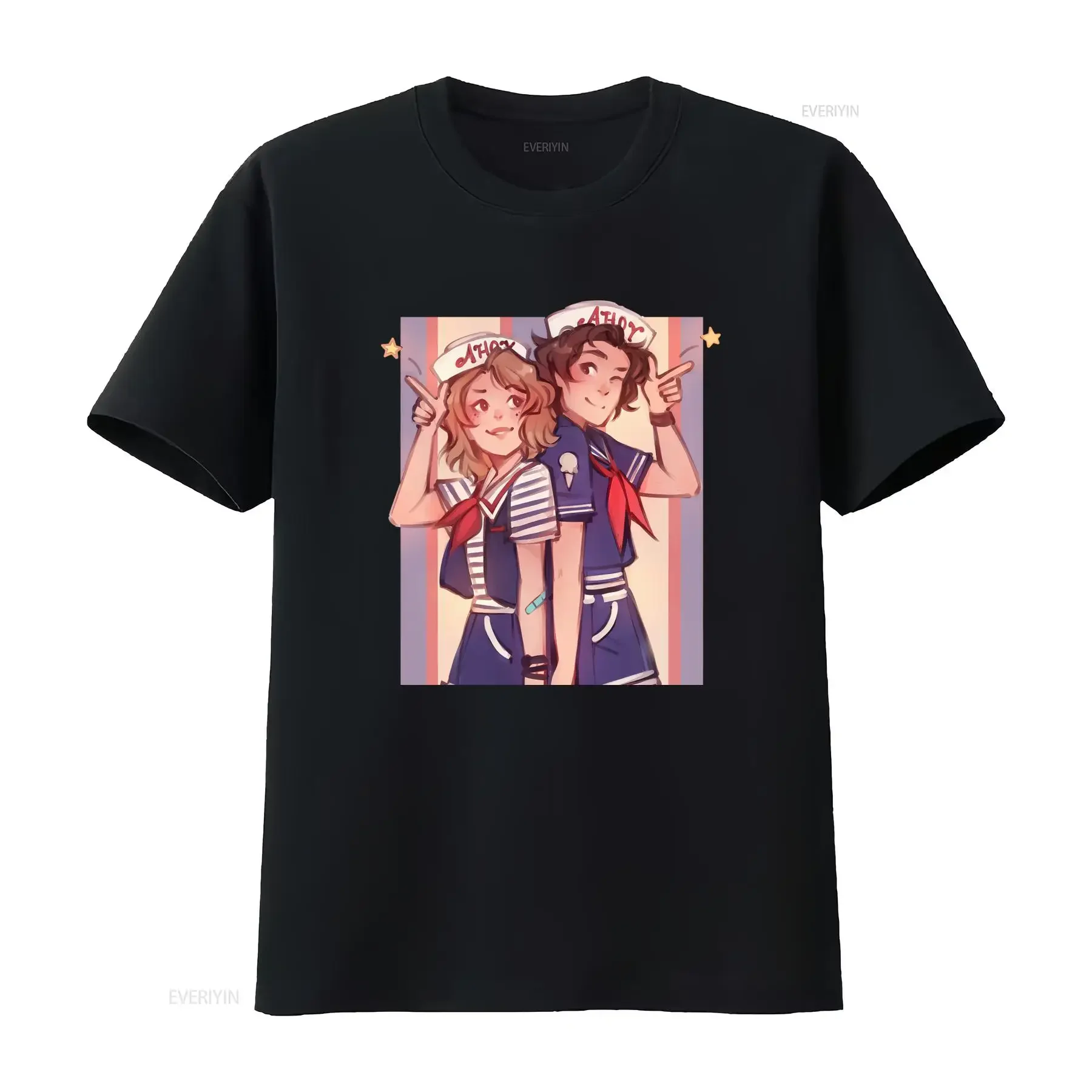 Scoops Ahoy Casual T Shirt S 5XL Iconic Print with Round Neck Year Comfortable Attire Suitable for Events Themed Outfits Unisex