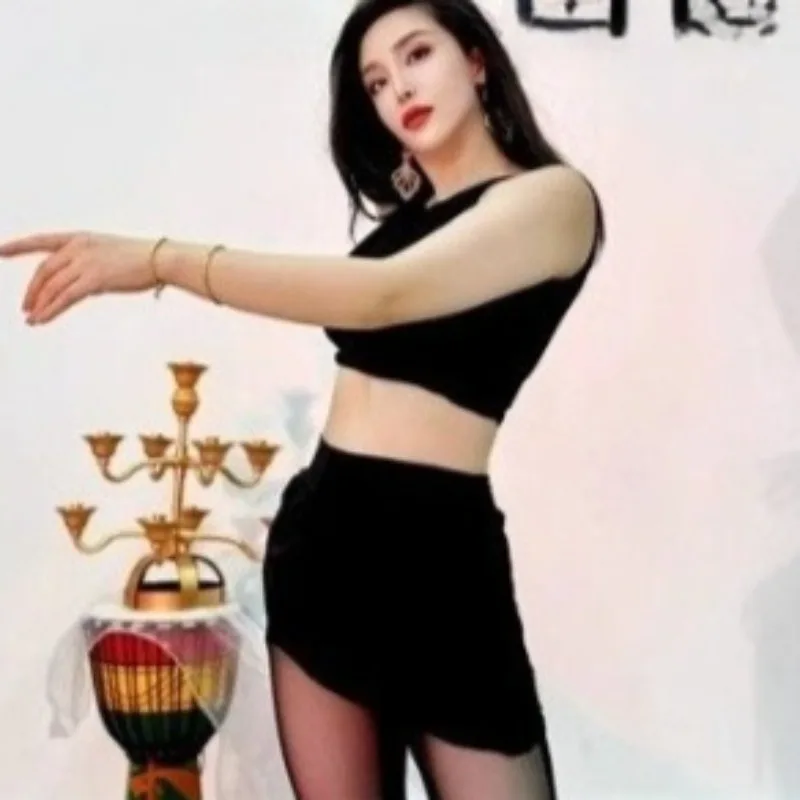 Customized Belly Dance Costumes Practice Dress 2025 Apron Mesh Pants New Modal Tank Top for Beginners Sexy and Transparent
