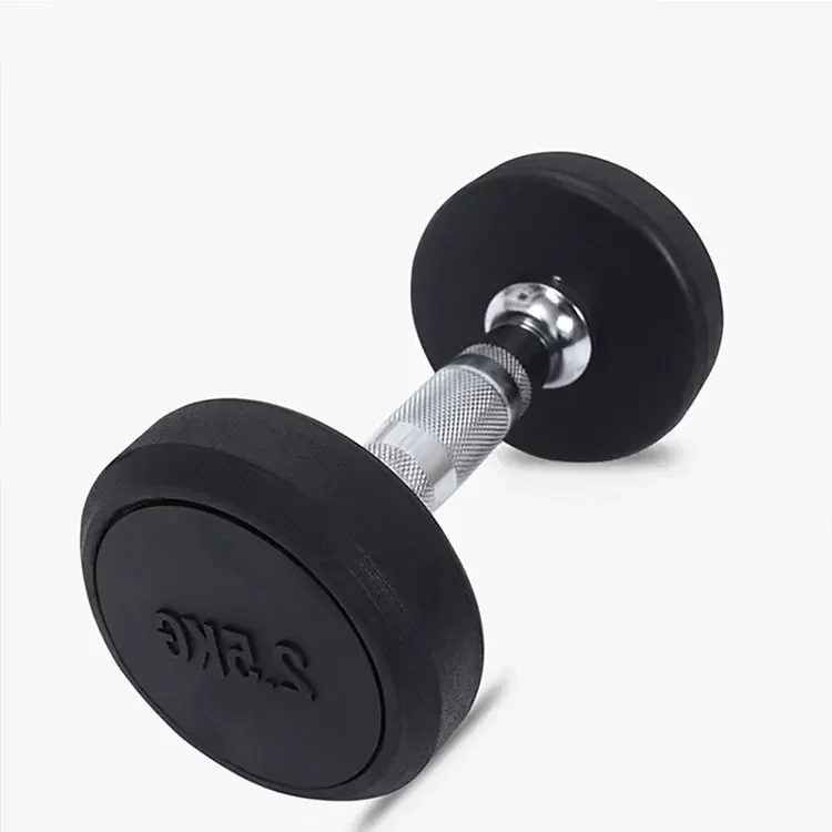 5-10kg gym home dumbbell plastic black fixed dumb round head dumbbell fitness equipment commercial fitness dumbbells.