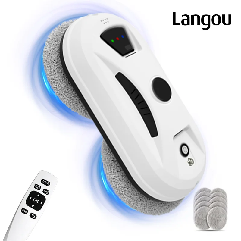 

Robot Vacuum Cleaner Intelligent Route Planning 2800Pa Suction Glass Window Cleaner Remote Control for Home