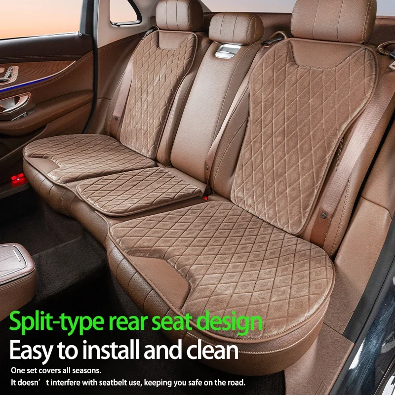 Car Seat Mats For Tesla ‌Model 3 Model Y Model X Model S Cybertruck‌ Flannel Back Seat Pad Protector Covers Cushion Accessories - view 3