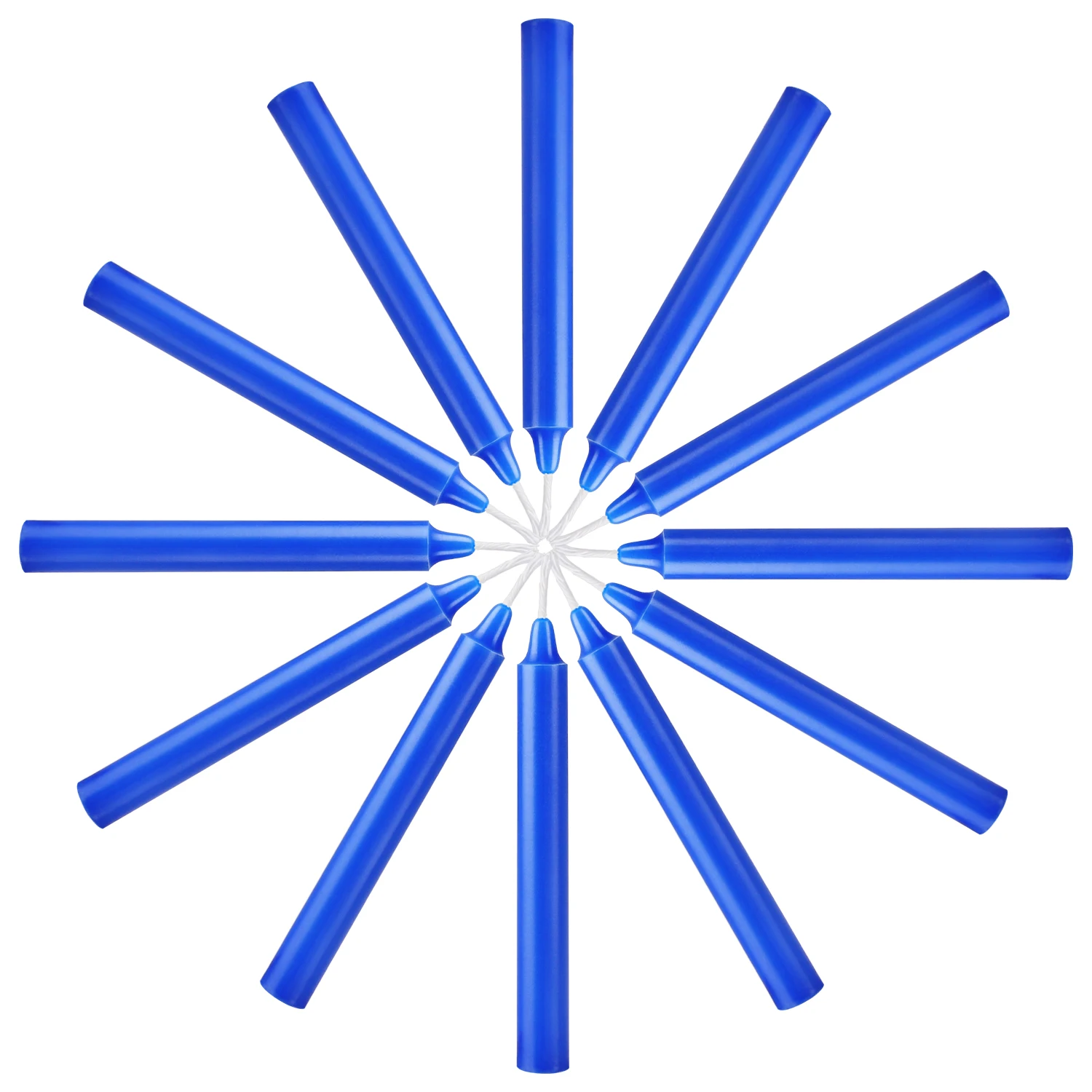 12 قطعة 3.9*0.4 بوصة (10.1*1.2 سم) شمع أزرق صغير، خالي من التنقيط، خالي من الدخان، شموع عشاء منزلية سحبتة يدويًا، جودة عالية، مناسبة لأماكن مختلفة، عطلات مختلفة.