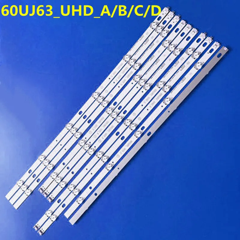 LED Backlight Strip 11 Lamp for For 65UJ6300 65UJ6500 60UJ630V 60UJ651V 60UJ670V 17Y 60inch 60UJ63_UHD_A B C D NC600DGE AAFXC