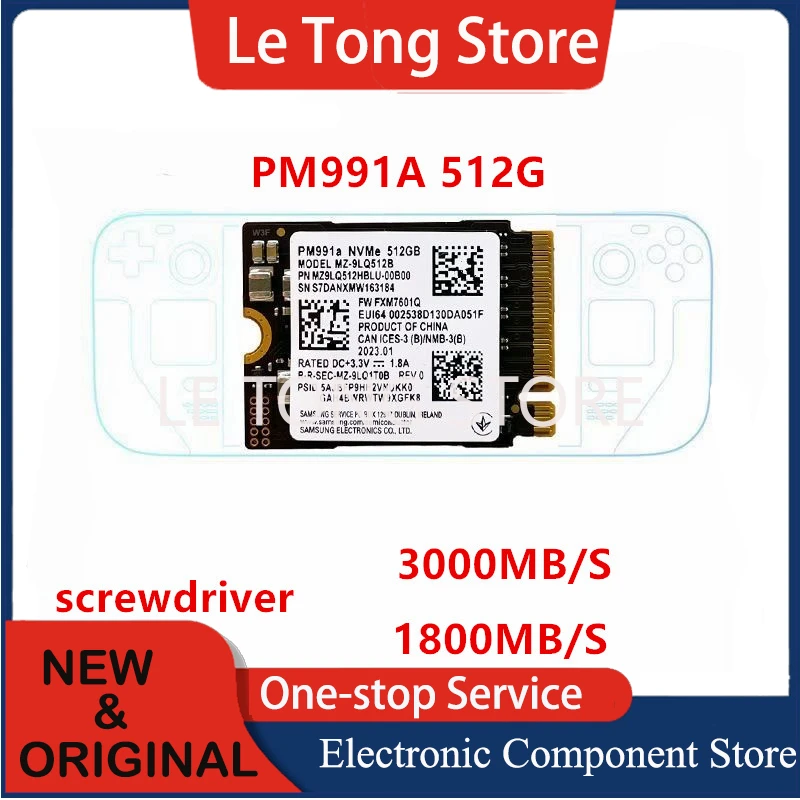 PM991 128G 512G 1TB 2230 PCIE3.0 NVME SSD High Speed Data Transfer for Laptop Tablets Storage Hard Disk Card