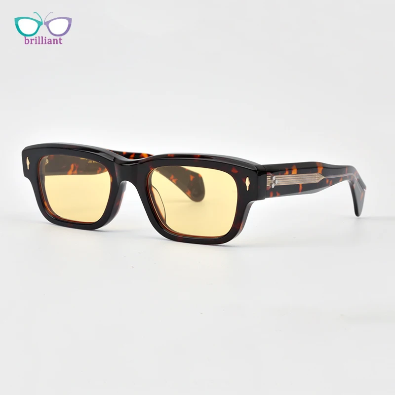 

Outdoor Fashion Men Sunglasses Luxury Brand JEFF New High-quality Handmade Rectangular Acetate UV400 Women Designer SUN GLASSES
