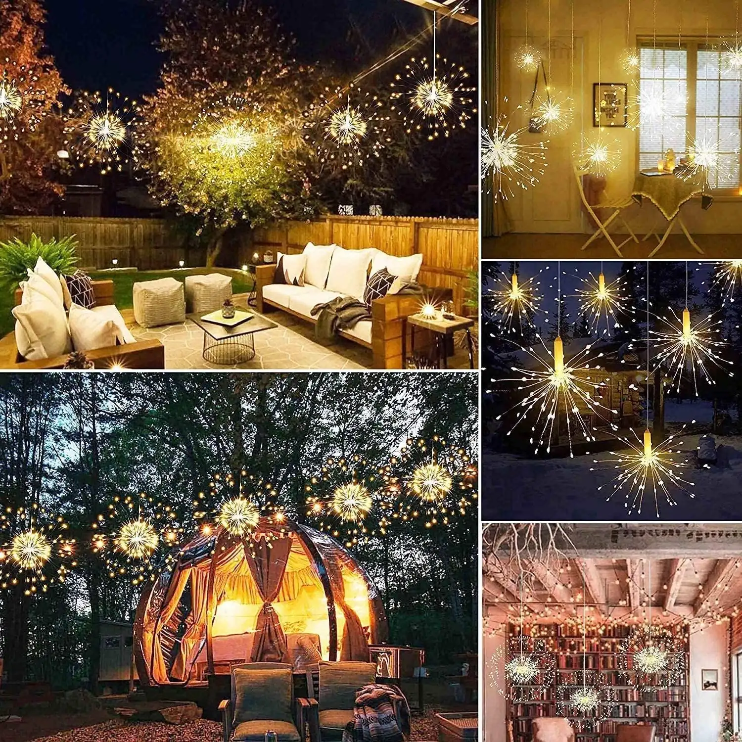 LED Dandelion Star Burst Lamp LED Light Edison Bulb 3D Decoration Bulb  Holiday Lights Novelty Christmas Lamp Christmas Gifts