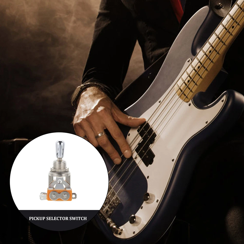 

2 Pcs Black Finger Toggle Switch Selector Pickup Head Guitar Pickups Electric Guitars Replacement Part Metal