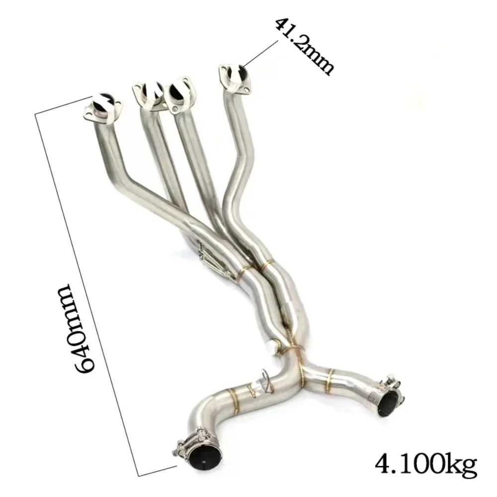 Slip On For KAWASAKI Z1000 2010-2021 Motorcycle Full Exhaust Systems Exhaust Pipe Stainless steel Front Link Pipe Esacpe Muffler