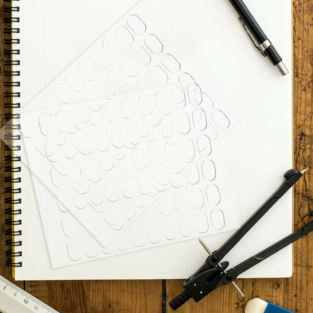 600 قطعة نقاط لاصقة شفافة على الوجهين عقد قوي للإزالة واضح البيضاوي لزجة علامات التبويب للملصقات صور جدار ديكور المنزل #5