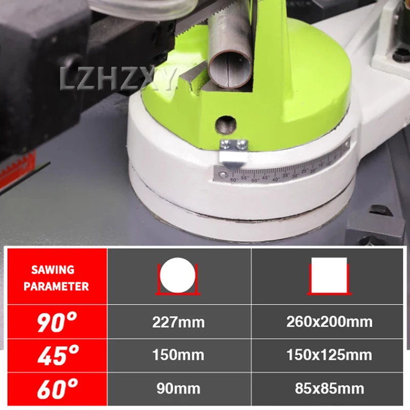 Handheld Band Saw Variable-Speed Portable Bandsaw 1100W for Cutting Stainless Steel Aluminum Metal PVC Wood Rubber Plastic