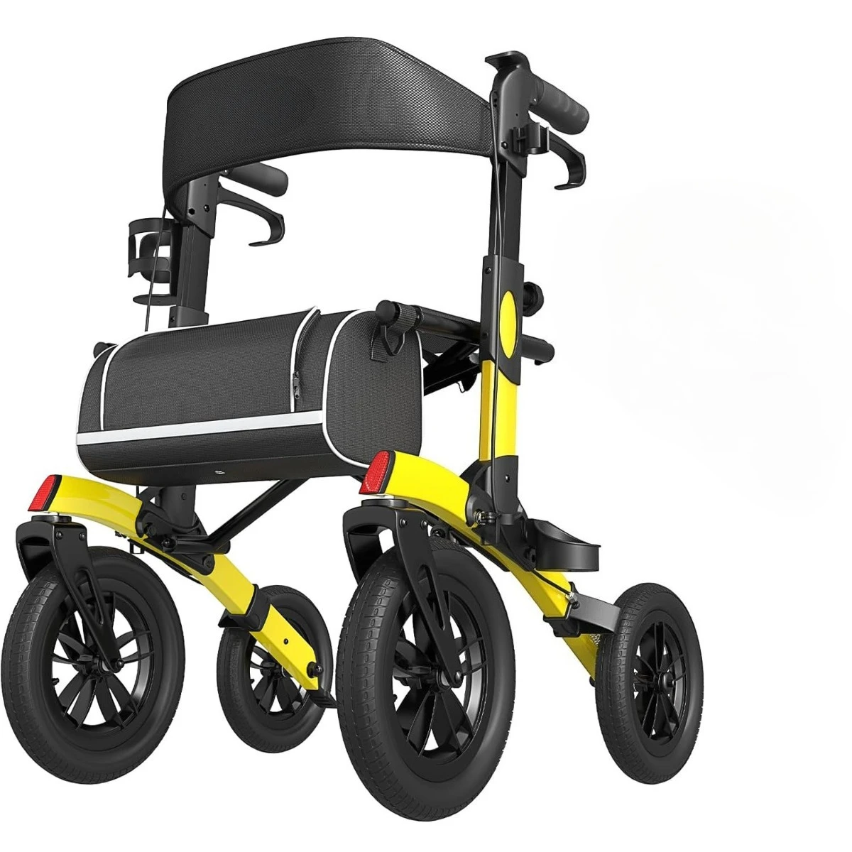 Lichtgewicht opvouwbare rollator, draagbaar mobiliteitshulpmiddel met verstelbaar handvat