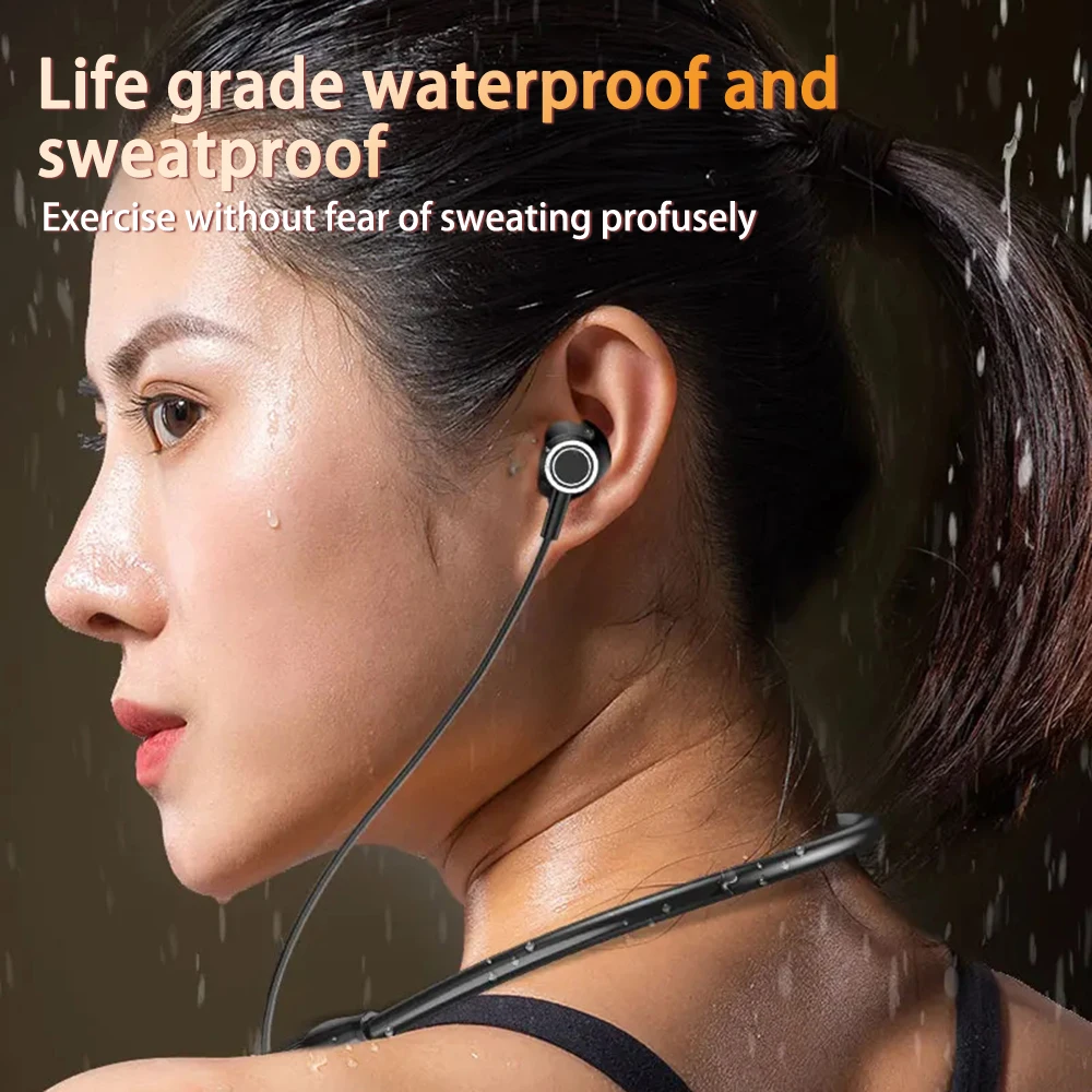 TWS Wireless Headphones Bluetooth Earphones Neckband Magnetic Earbuds With Mic LED Display HiFi Stereo Sports Headset For iPhone