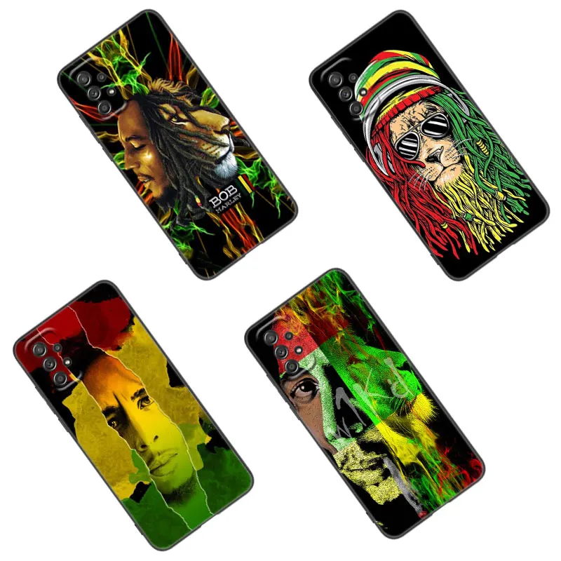 Reggae Bob Marley Phone Case For Samsung A13 A22 A24 A32 A23 A25 A34 A35 A52S A53 A54 A55 A73 5G A12 A14 A15 A31 A33 A50 A51 A72