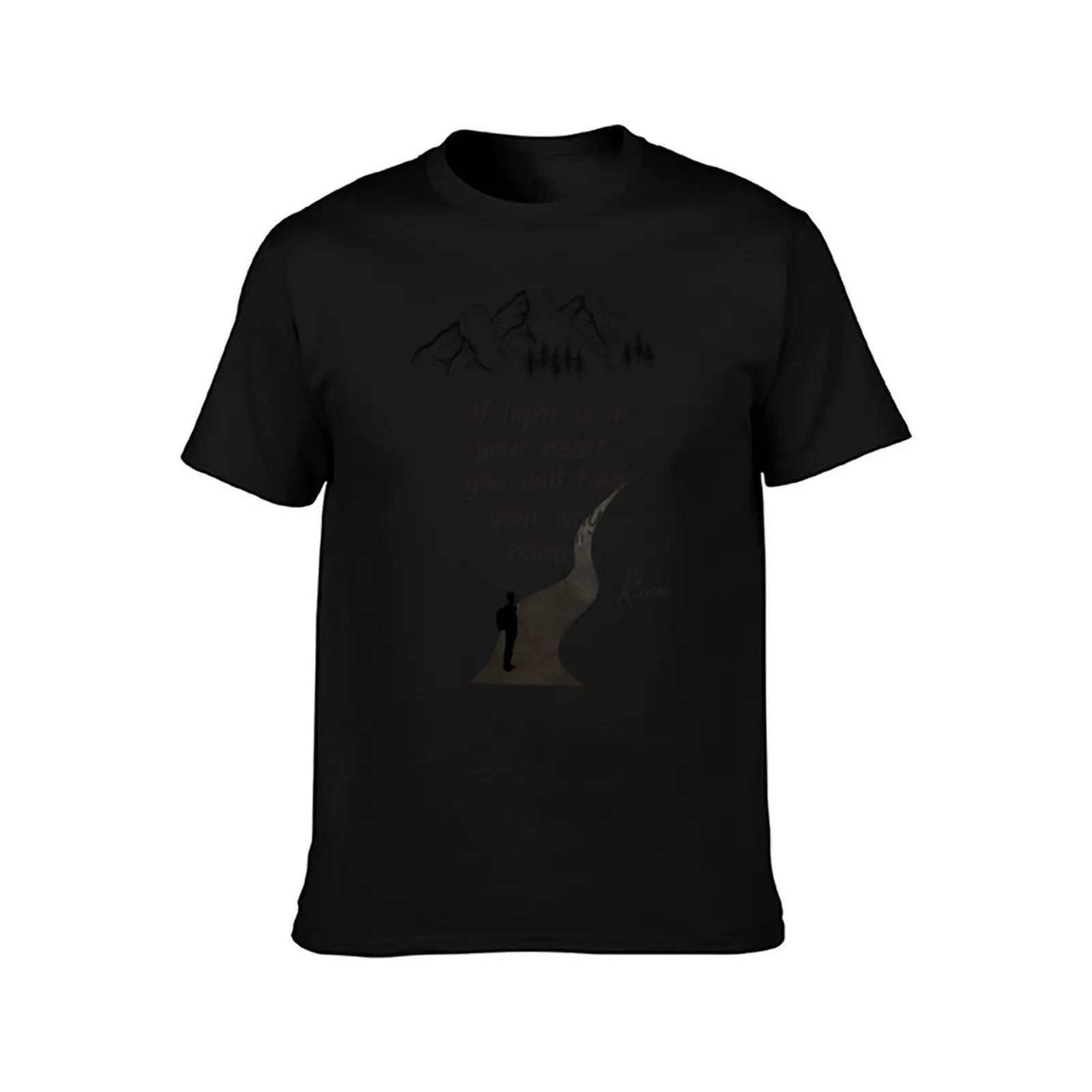 If Light is in Your Heart, Rumi Quotation. Encouragement abd Hope T-Shirt Classic Print Short Sleeve Shirt T-Shirt