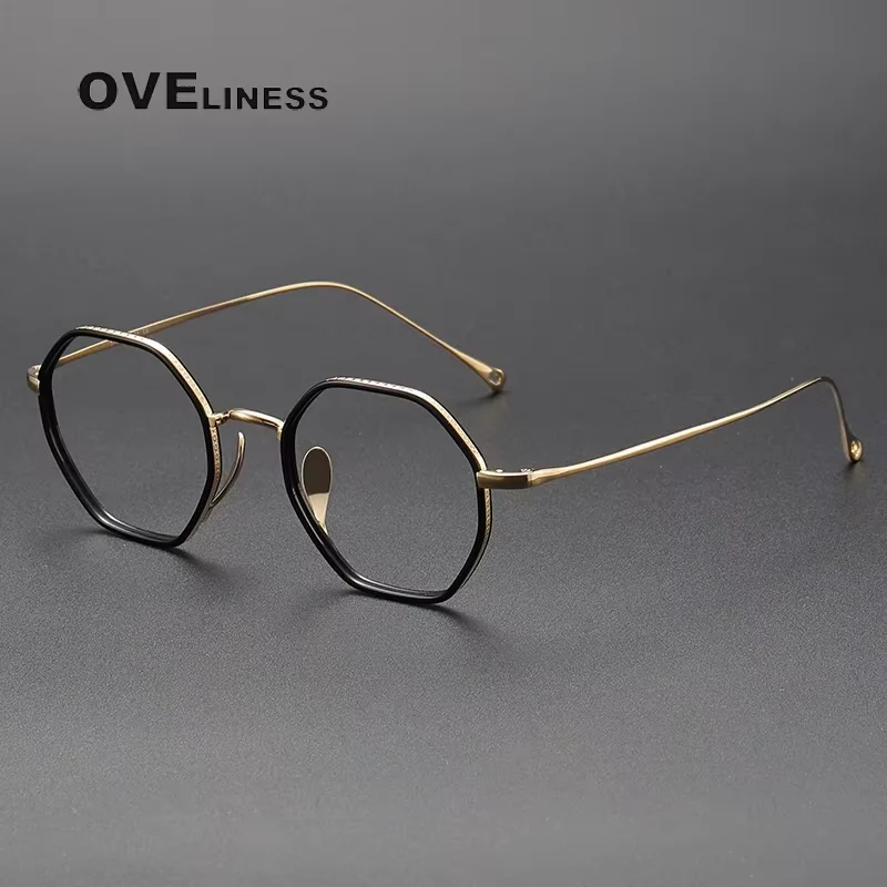 

Vintage Pure Titanium Glasses Frame Men Eyeglasses Frames Women Retro Brand Designer Eyewear spectacles