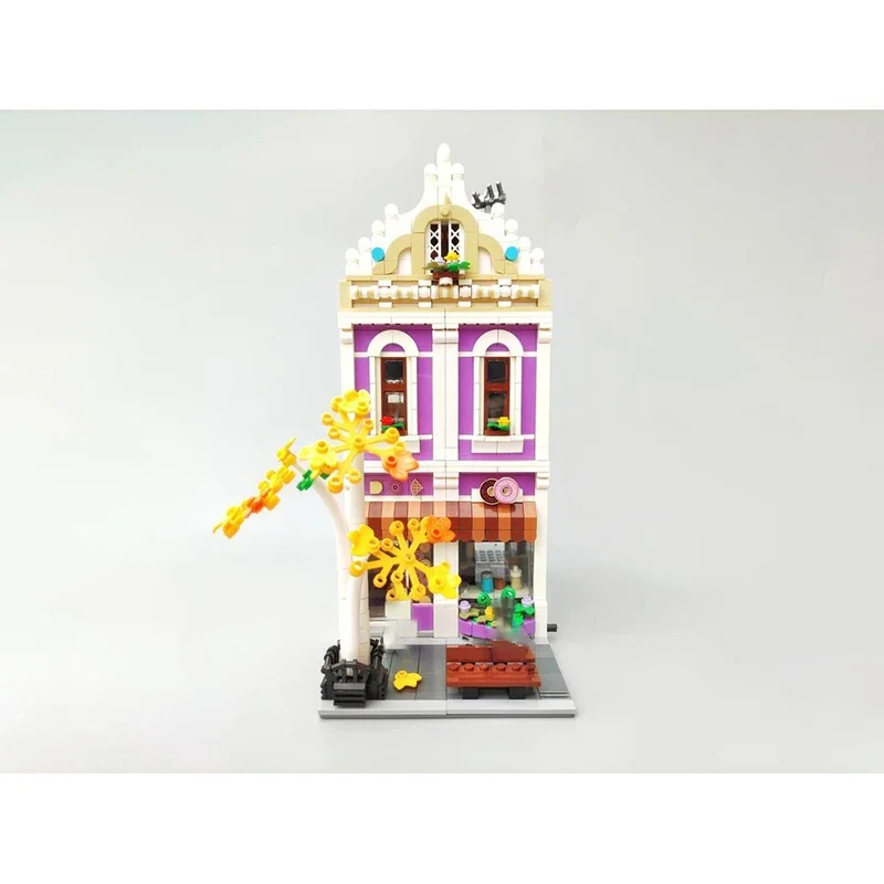 Moc Building Blocks Stazione di polizia e negozio di ciambelle Tecnologia Mattoni modulari Modello Regali Giocattoli di Natale Set fai da te Assemblaggio