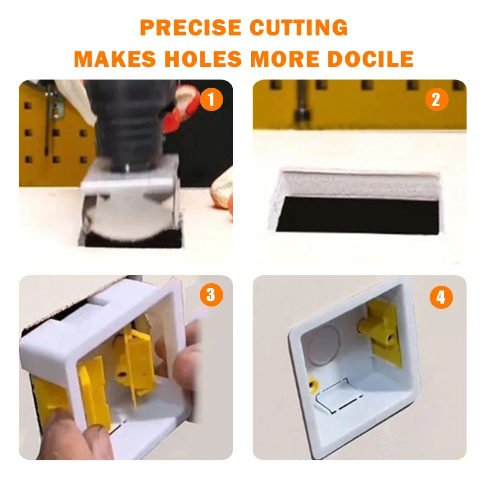 Hoja de sierra de agujero multiherramienta oscilante, cortador de ranura rectangular cuadrado, caja de pared para carpintería, placa de PVC de madera, herramienta de bricolaje de plástico