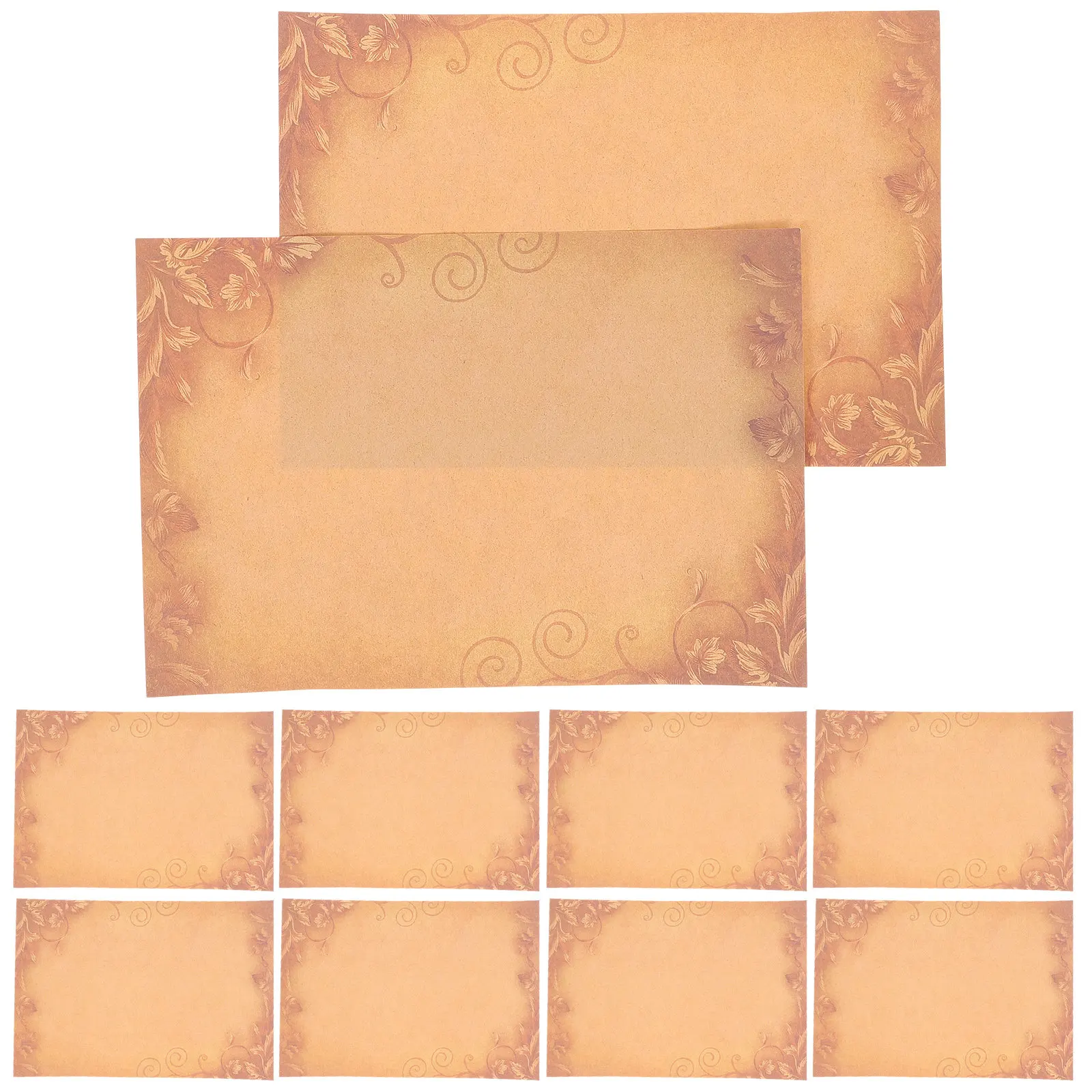 Vintage Letter Paper Set – 8 Sheets Retro Decorative Writing Stationery for Greetings, Invitations & Notes