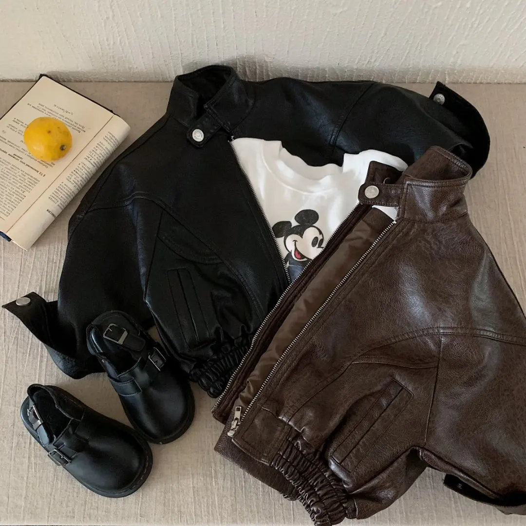 cool-motorcycle-style-children's-leather-jacket-boys-girls-hong-kong-style-spring-autumn-new-fashion-trendy-jacket-for-kids