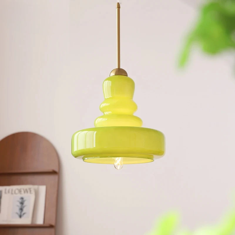 Modern Nordic Retro Glass Pendant Light Dining Room Hanging Chandelier E27 Fixture For Living Room Bedroom Kitchen Decoration L