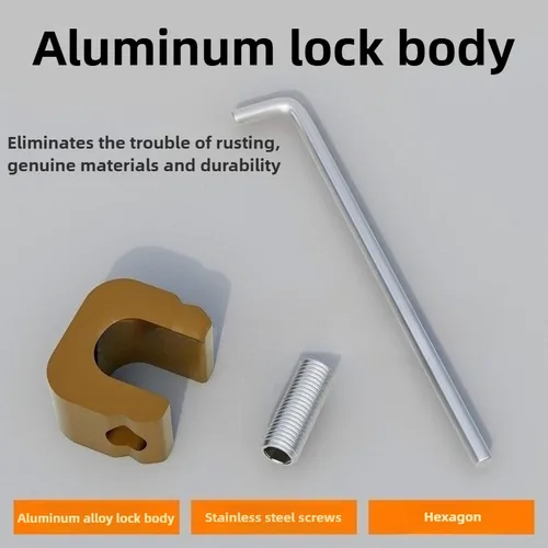 Imagen 2 del producto Nuevo 2 uds tapón de bloqueo de ventana de aleación de aluminio limitador de ventana de puerta corredera tapón de marco deslizante cerraduras de seguridad antirrobo para niños