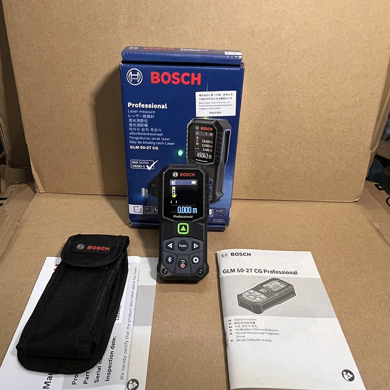 Bosch GLM 50-27 CG Laser Measurement Bluetooth IP65 Waterproof 50 Meter Professional Rangefinder Green Laser Tape Rangefinder