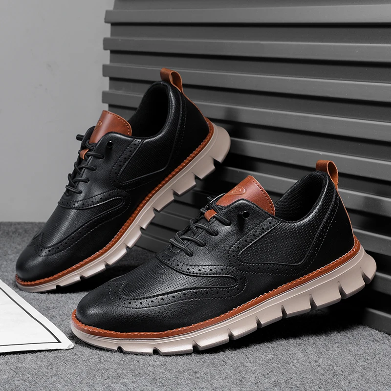 

Leather Shoes Men Outdoor Outdoor Light Non-slip Walking Casual Shoes Men Slip-On Driving Loafers Men Sneakers