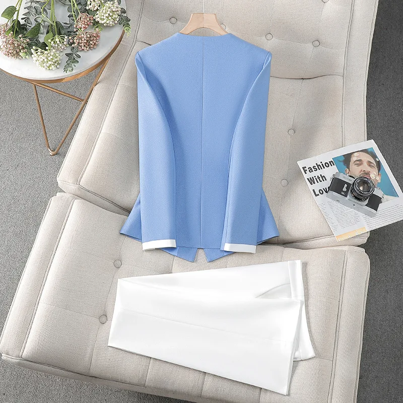 Fashionable suit2025Spring and Autumn Korean-style slim-fit casual fashion suit waiter work uniform formal attire