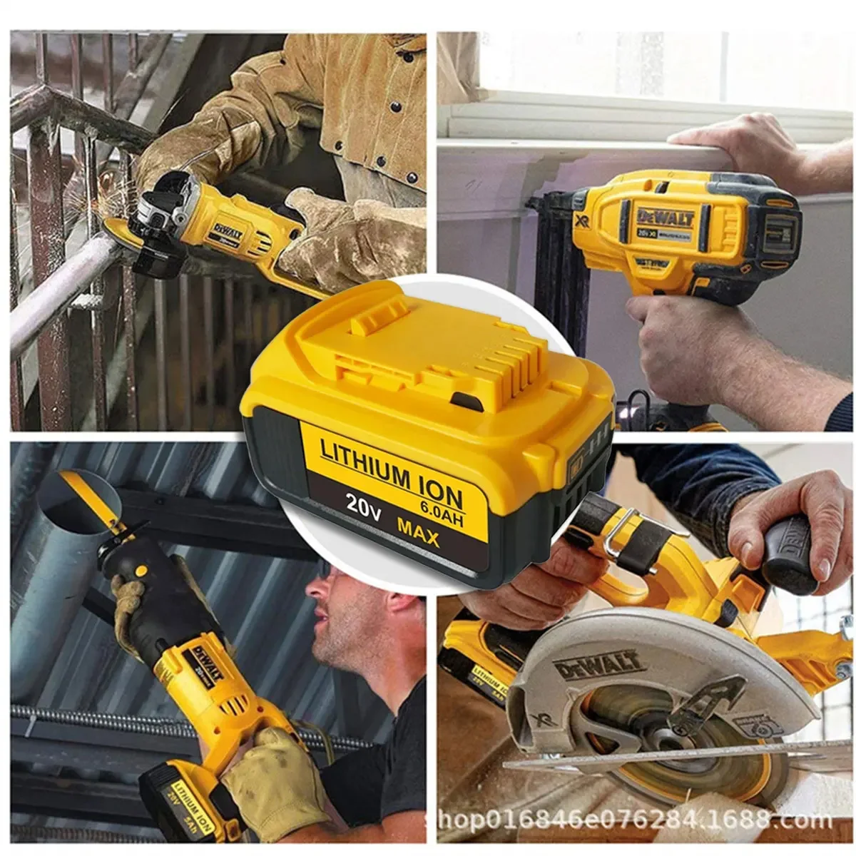 2025 Pro Dewalt DCB200 DCB184 Series 18V/20V dobíjecí elektrické nářadí, 3,0Ah\6,0Ah\9,0Ah Li-ion baterie + nabíječka 18650 baterie - náhled 6