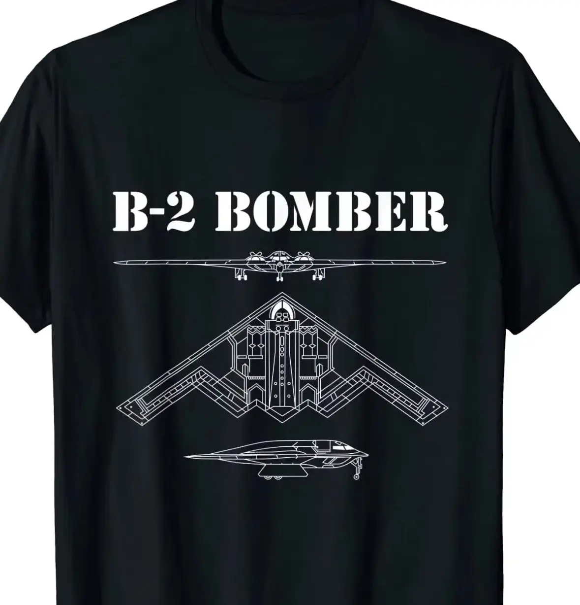 

B-2 Bomber Aircraft Schematic Military Stealth Bomber B2 Men T-Shirt Short Sleeve Casual Cotton O-Neck Summer T Shirts