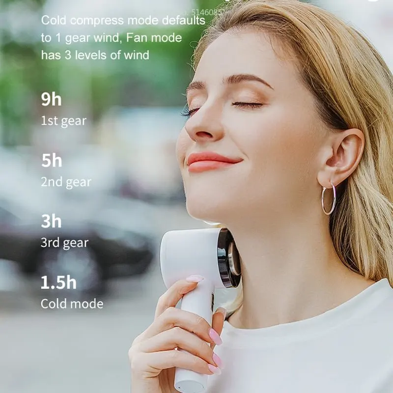 ミニUSBファン,半導体冷却,2200mAhバッテリー,ワイヤレス充電式,コールド圧縮,ハンドヘルド